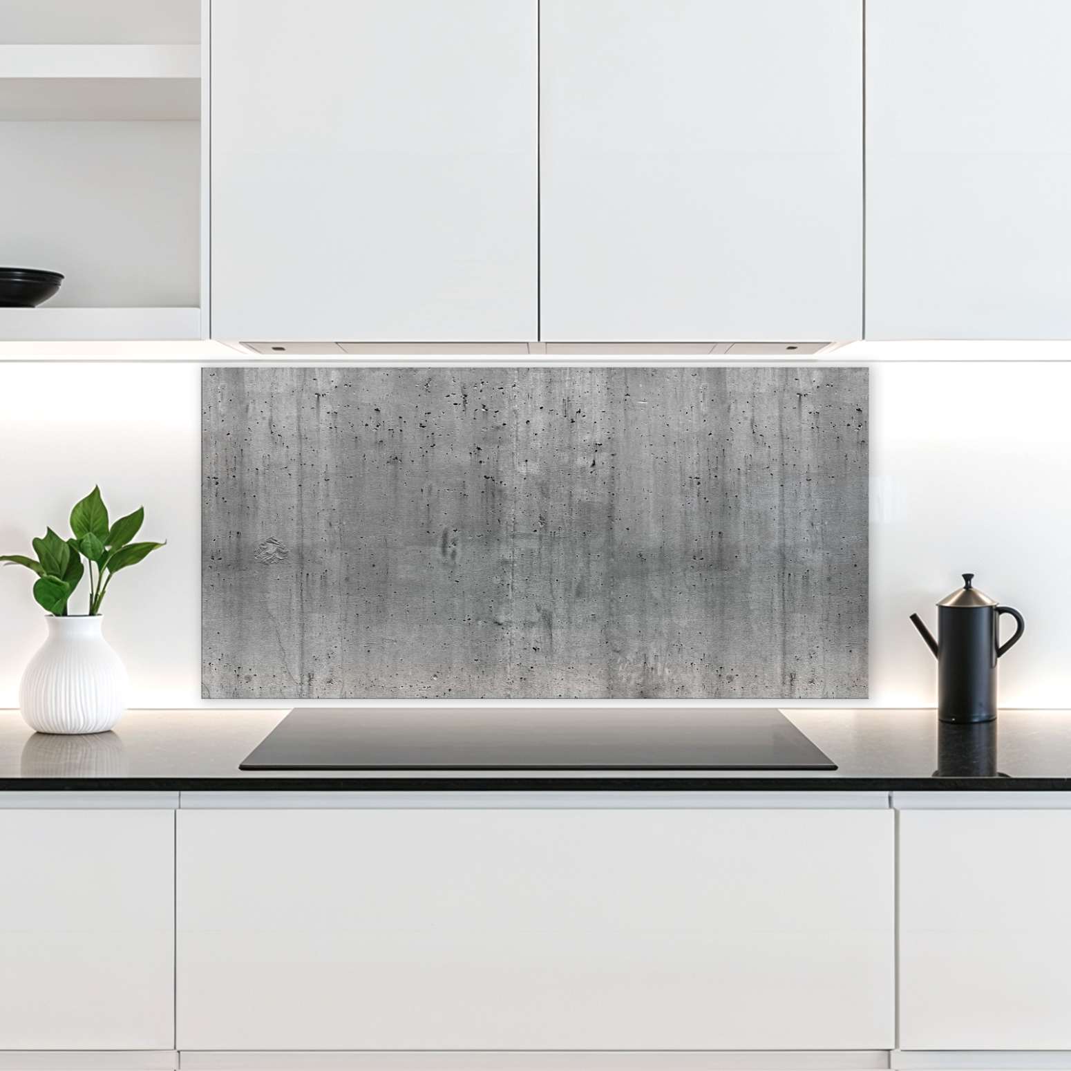 Küchenrückwand Platte Sichtbeton | Dunkle Betonakzente